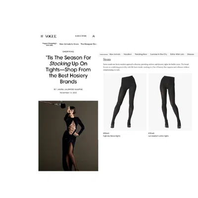 Stems Slim Fleecy Base Layer Tights In Black