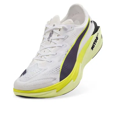 Puma Deviate Nitro Elite 4 Shoes White Yellow Ss26 In Multi