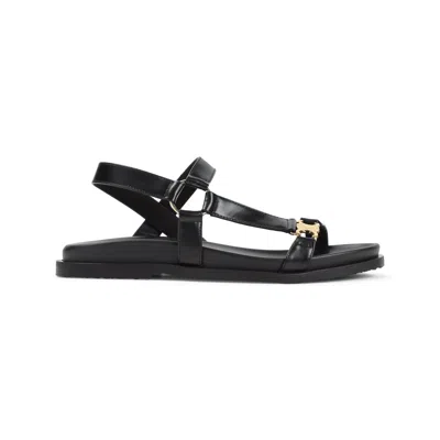 Celine Triumph Hardware Ring Sandals In Black
