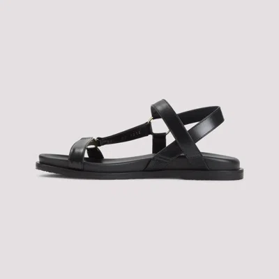 Celine Triumph Hardware Ring Sandals In Black