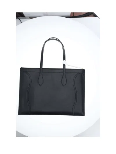 Celine Flat Cabas New Luggage In Glossy Calfskin In Black