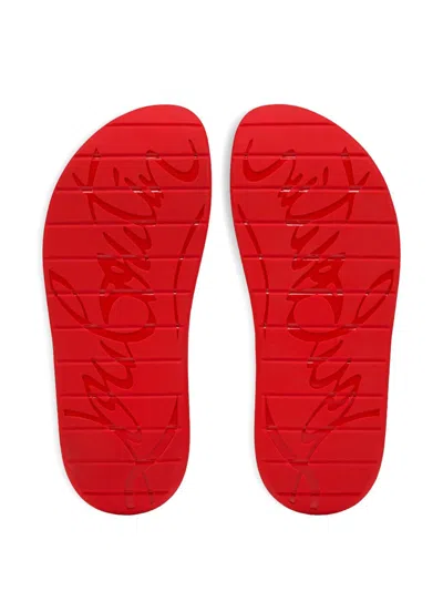 Christian Louboutin Louboutin Slides And Clogs Easy Breezy Men Rubber Black In Black