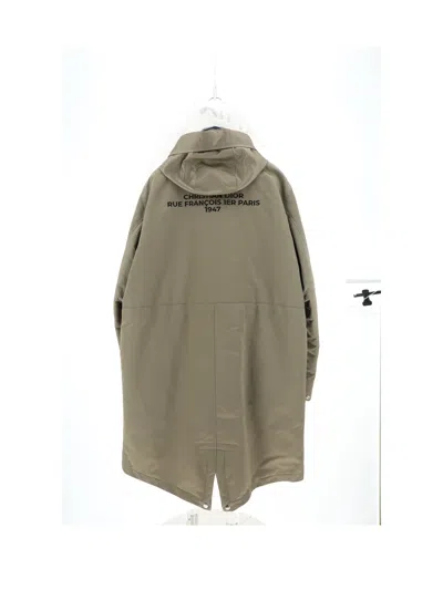 Dior Homme Men Parka Coat In Green