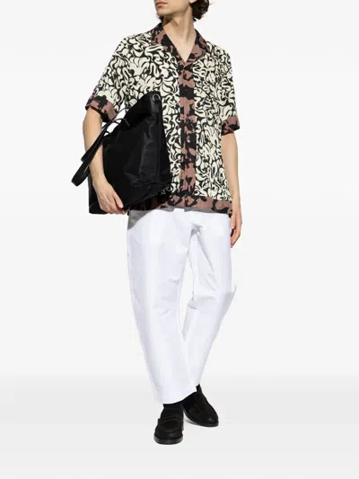 Dries Van Noten Short-sleeve Abstract Pattern Shirt With Camp Collar In Multi