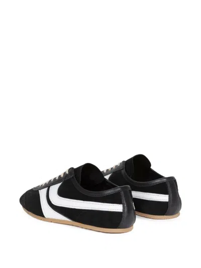 Dries Van Noten Sneakers Contrast Stitching Low Top Rubber Sole In Black