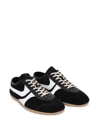 Dries Van Noten Sneakers Contrast Stitching Low Top Rubber Sole In Black