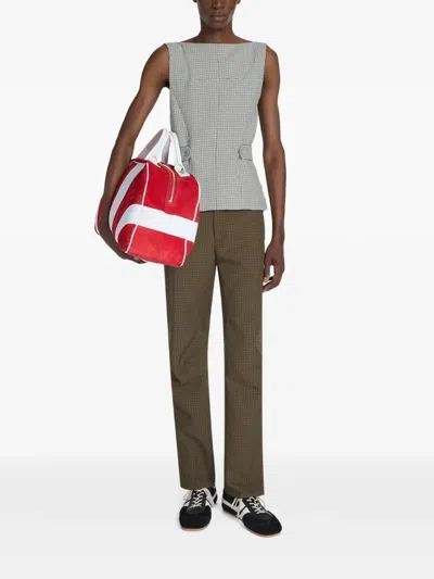 Dries Van Noten Sneakers Contrast Stitching Low Top Rubber Sole In Black