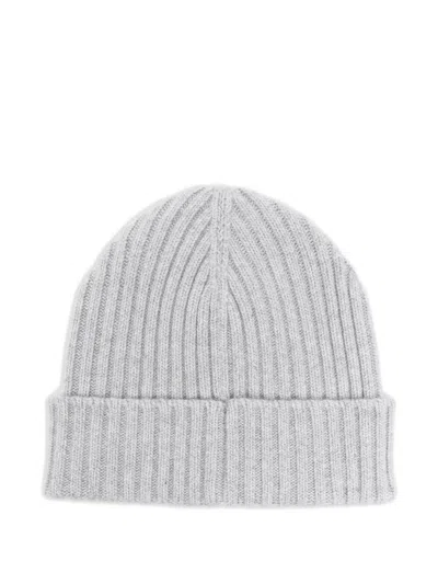 Givenchy Beanie Ribbed Texture Turn Up Brim Design In Gray