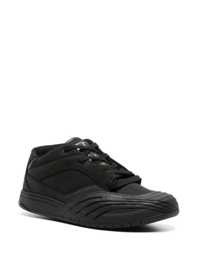 Givenchy Black Fabric And Leather Skate Sneakers In Black
