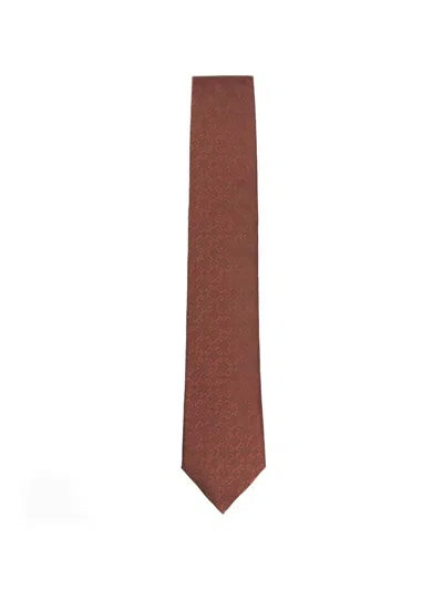Givenchy Jacquard-pattern Tie In Brown