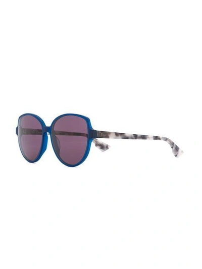 Shop Dior 'onde 2' Sunglasses In Blue