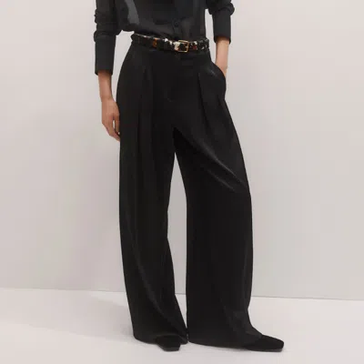 Me+em Evening Sheer Silk Blouse Black