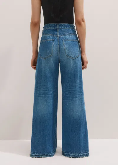 Me+em Distressed Ultimate Wide-leg Jean Authentic Blue