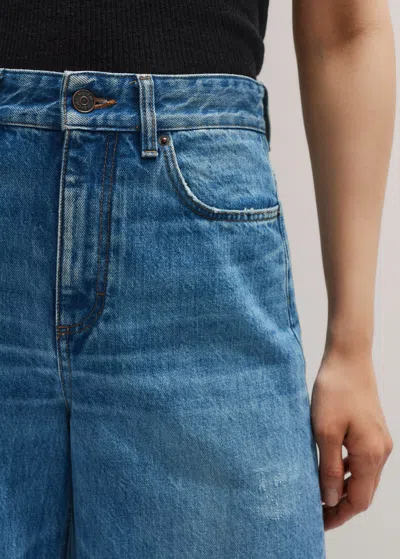Me+em Distressed Ultimate Wide-leg Jean Authentic Blue