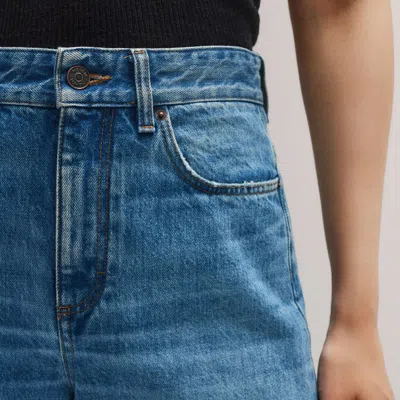 Me+em Distressed Ultimate Wide-leg Jean Authentic Blue
