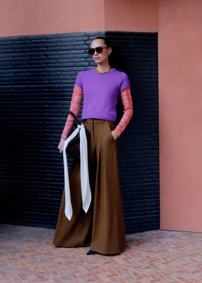 Me+em Pleated Wide-leg Trousers In Multi