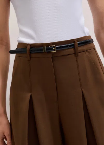 Me+em Pleated Wide-leg Trousers In Multi
