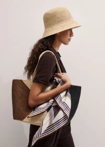 Me+em Raffia Hat Natural In Neutral