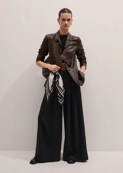 Me+em Cashmere Shrunken Baby T-shirt In Black