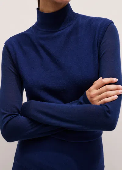 Me+em High Neck Knit Maxi Dress + Layering Top Jewel Blue