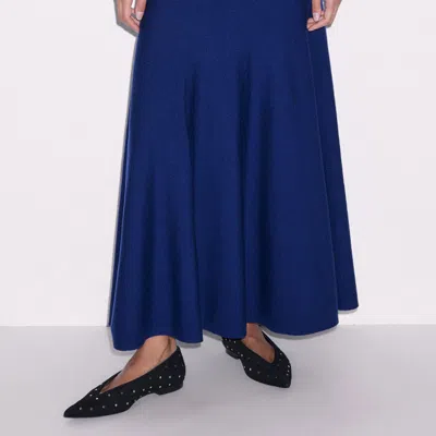 Me+em High Neck Knit Maxi Dress + Layering Top Jewel Blue