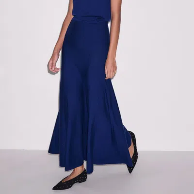 Me+em High Neck Knit Maxi Dress + Layering Top Jewel Blue