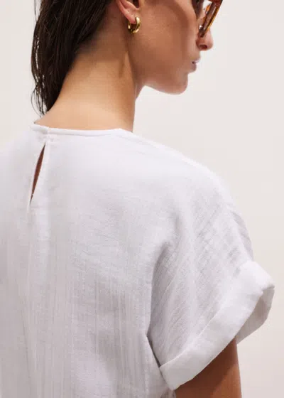 Me+em Cheesecloth T-shirt In White