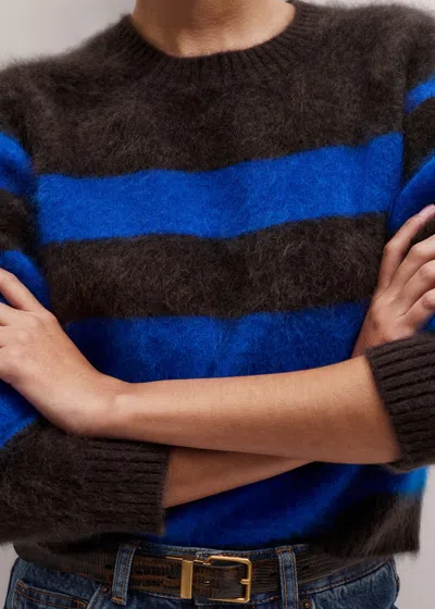 Me+em Stripe Crop Sweater In Multi
