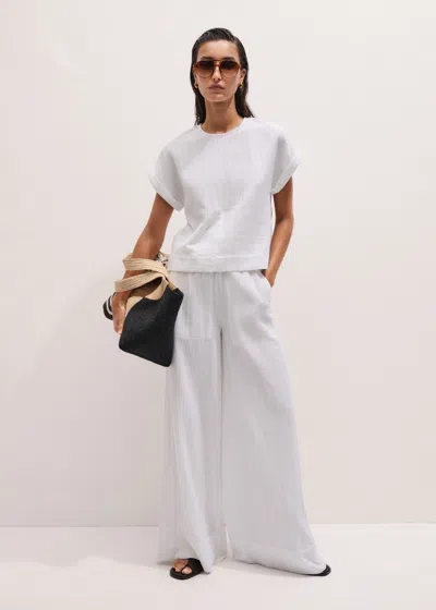 Me+em Cheesecloth T-shirt In White