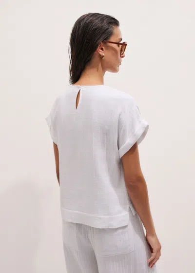 Me+em Cheesecloth T-shirt In White