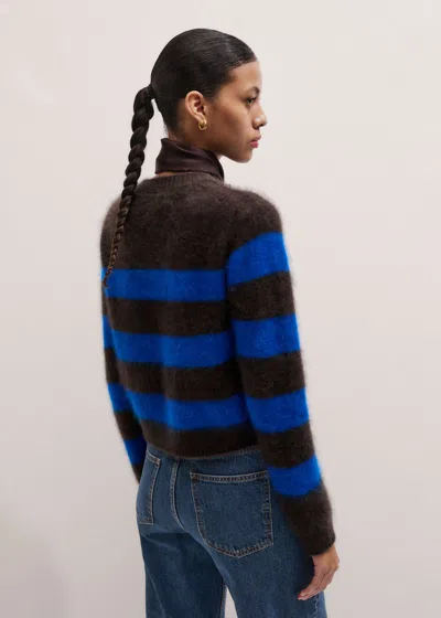 Me+em Stripe Crop Sweater In Multi