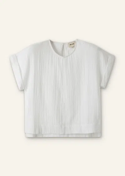 Me+em Cheesecloth T-shirt In White