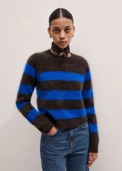 Me+em Stripe Crop Sweater In Multi