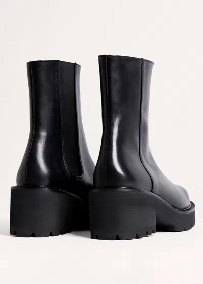 Me+em Zip Front Boot Black In Black