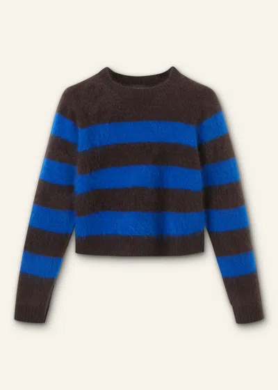 Me+em Stripe Crop Sweater In Multi
