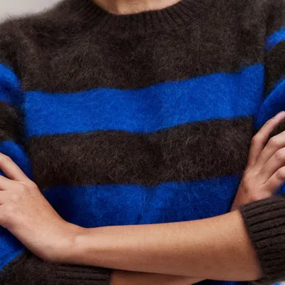 Me+em Stripe Crop Sweater In Multi