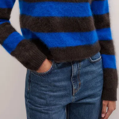 Me+em Stripe Crop Sweater In Multi