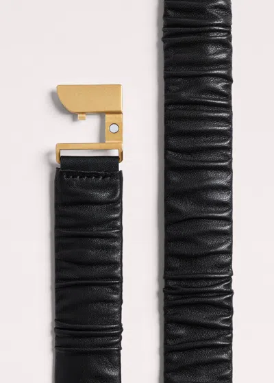 Me+em Ruched Elasticated Belt Black In Black