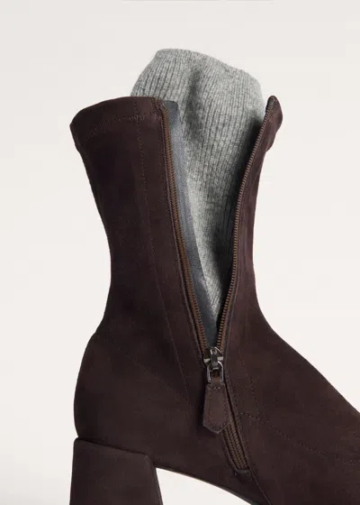 Me+em Ankle Stretch Boot Deep Chocolate In Brown
