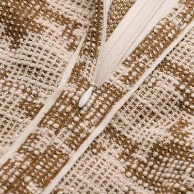 Me+em Travel Tweed Midi Dress Camel/ivory In Multi