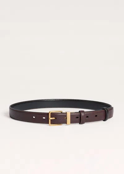 Me+em Reversible Belt + Keeper Deep Merlot/black Patent In Burgundy