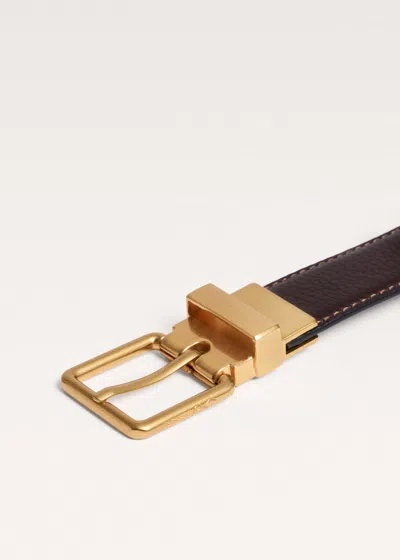 Me+em Reversible Belt + Keeper Deep Merlot/black Patent In Burgundy