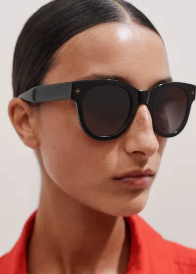 Me+em D Frame Sunglasses Black In Black