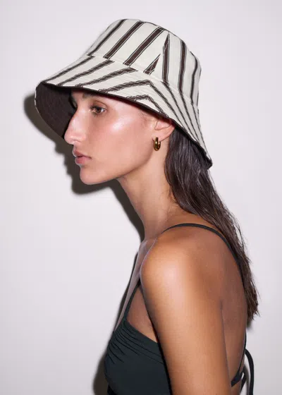 Me+em Maxi Straw Hat Chocolate In Brown