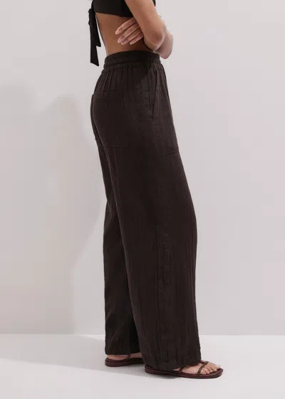 Me+em Drawstring Hem Pant In Brown