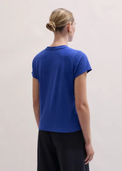 Me+em Soft Washed Tee Deep Blue In Blue