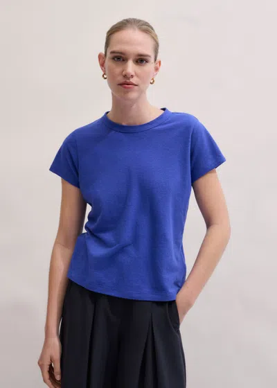 Me+em Soft Washed Tee Deep Blue In Blue