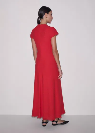 Me+em Bias Cut Am-pm Maxi Dress Rose Petal Red