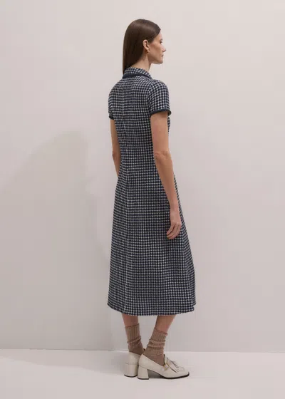 Me+em Jacquard Midi Shirt Dress In Black