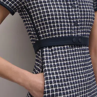 Me+em Jacquard Midi Shirt Dress In Black